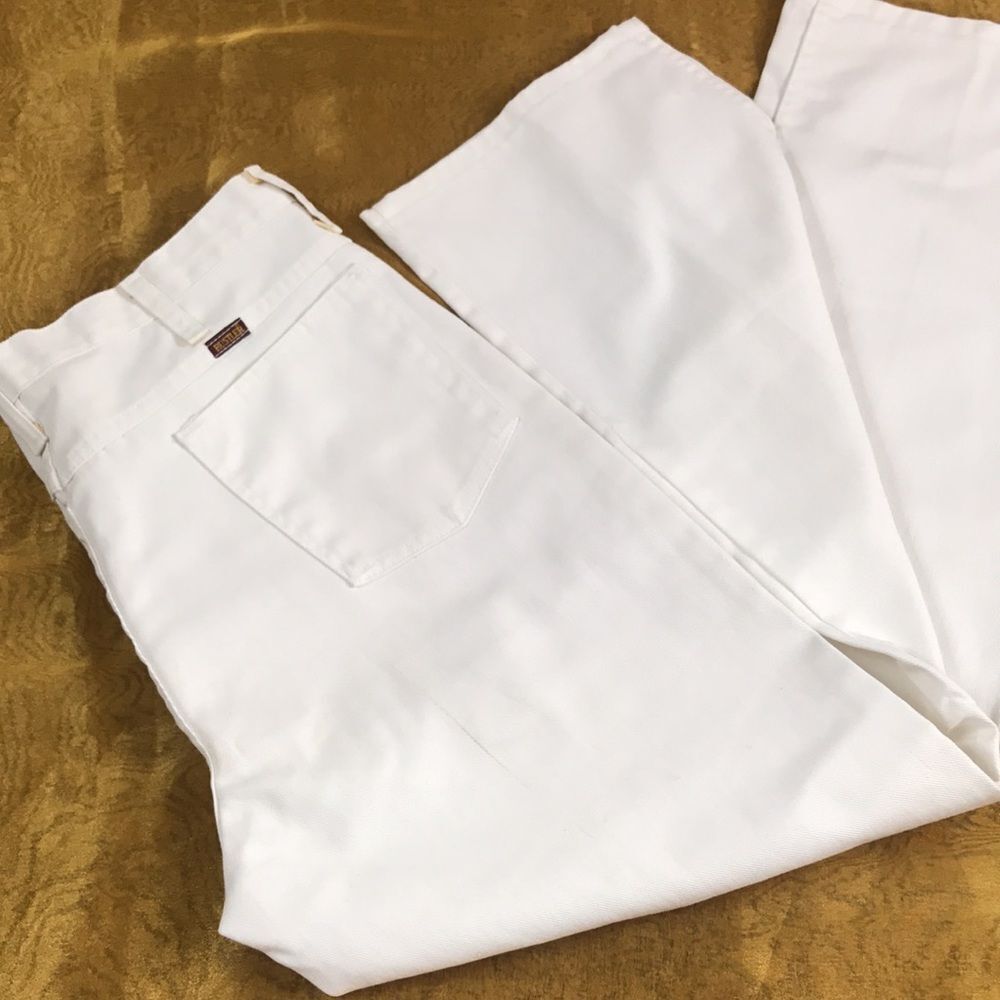 VINTAGE 80s,RUSTLER WHITE JEANS SIZE 36X33 MADE IN USA